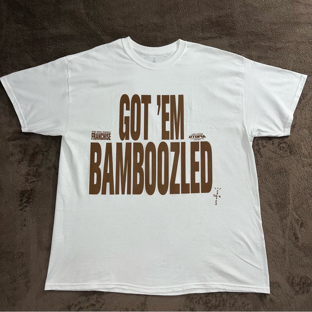 Travis Scott Franchise Promo T-Shirt “Got em bamboozled" one size.